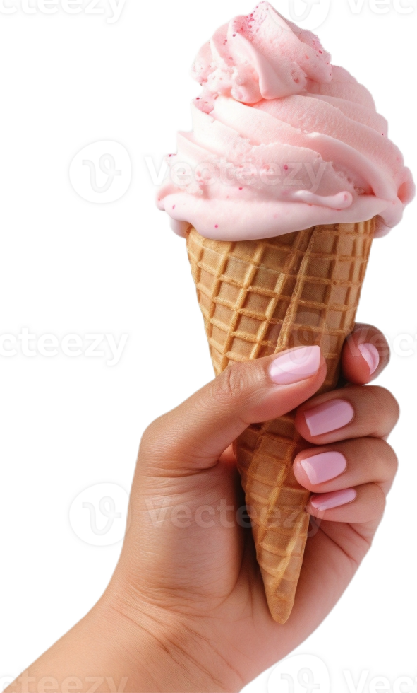 ice cream in hand transparent background png