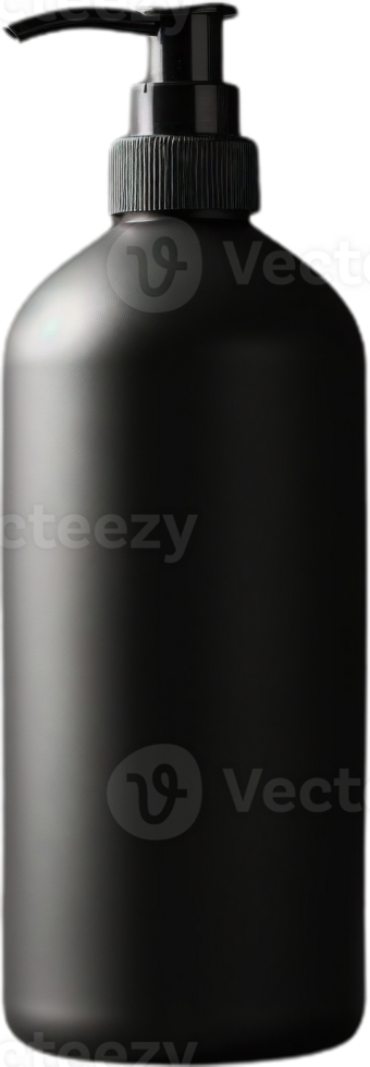 black soap bottle on a transparent background png