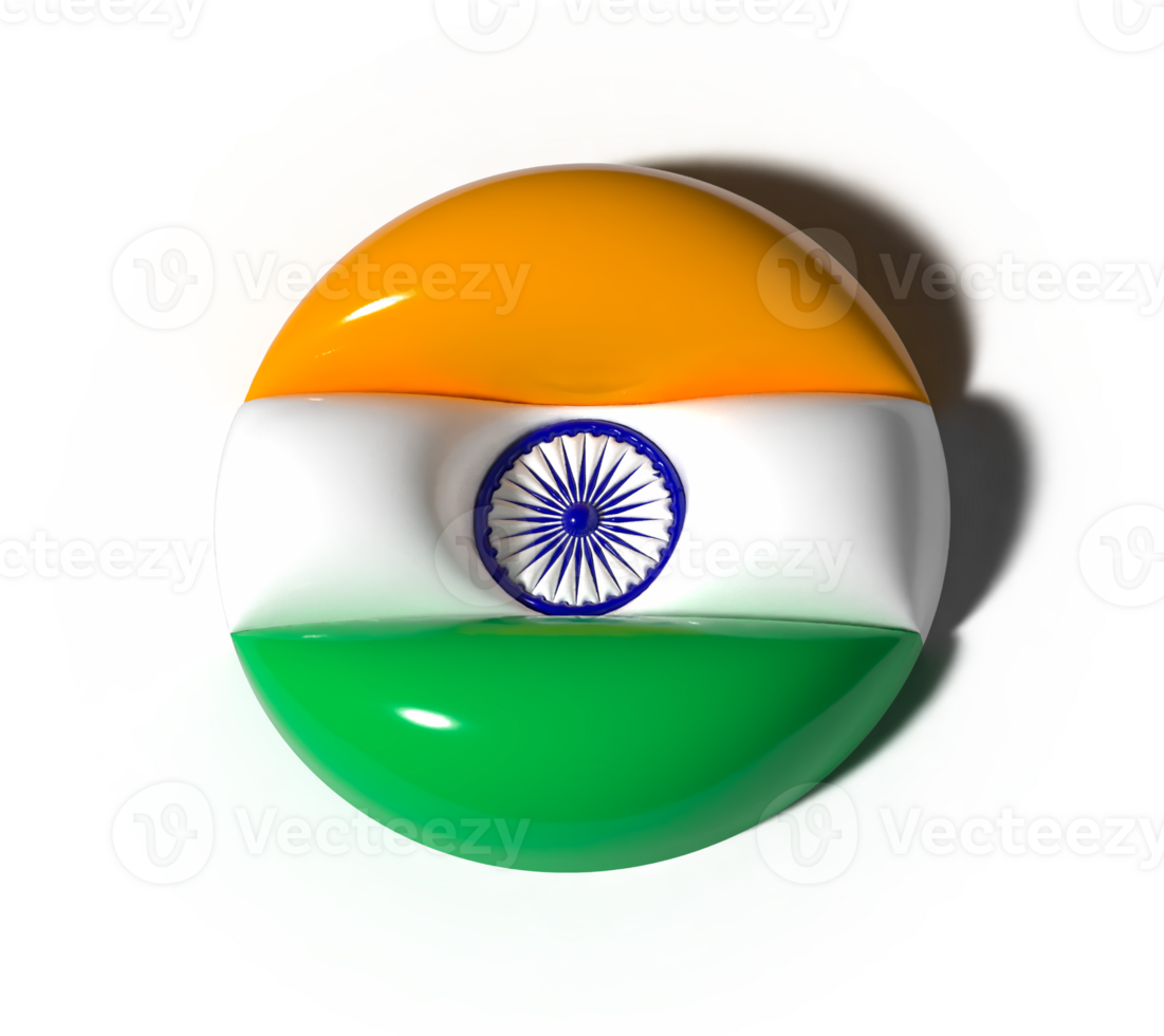 india flag 3d render png