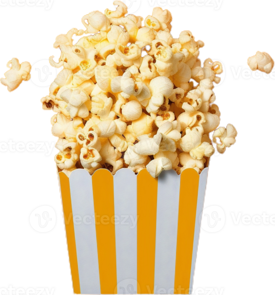 popcorn in a bucket on a transparent background png