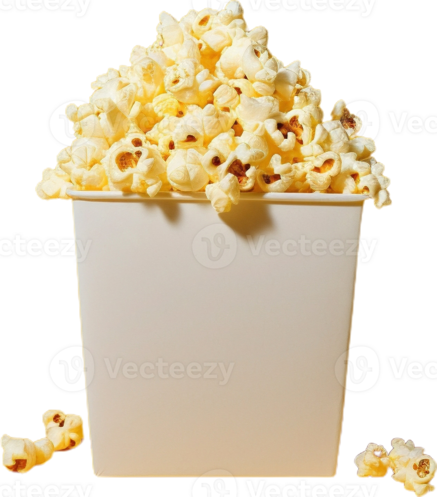 popcorn in a bucket on a transparent background png