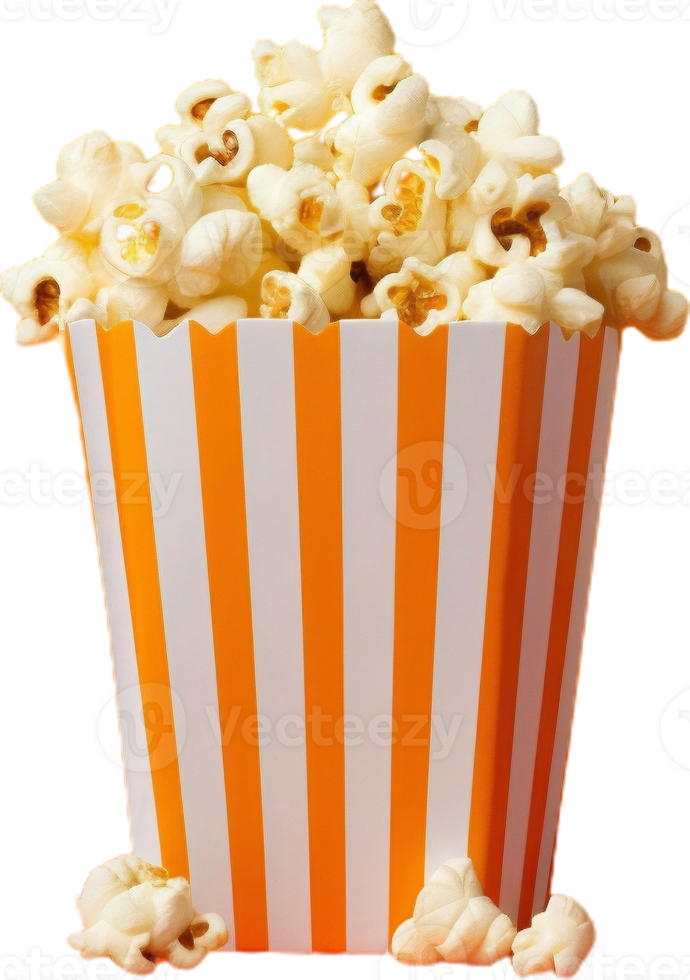 popcorn in a bucket on a transparent background png