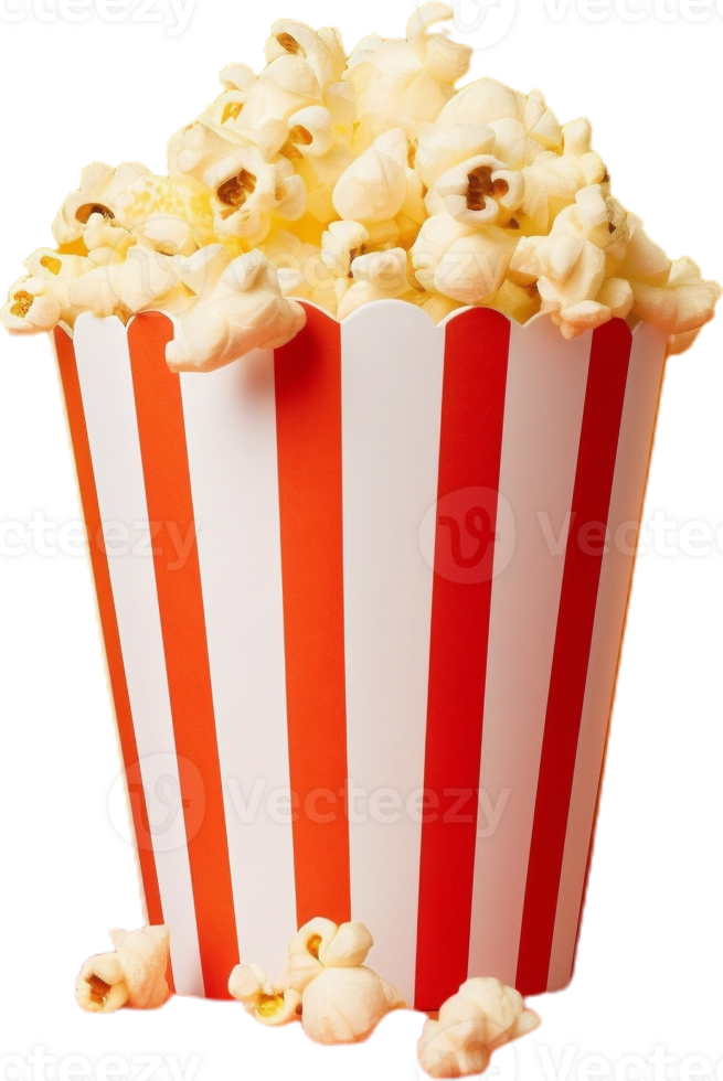 popcorn in a bucket on a transparent background png