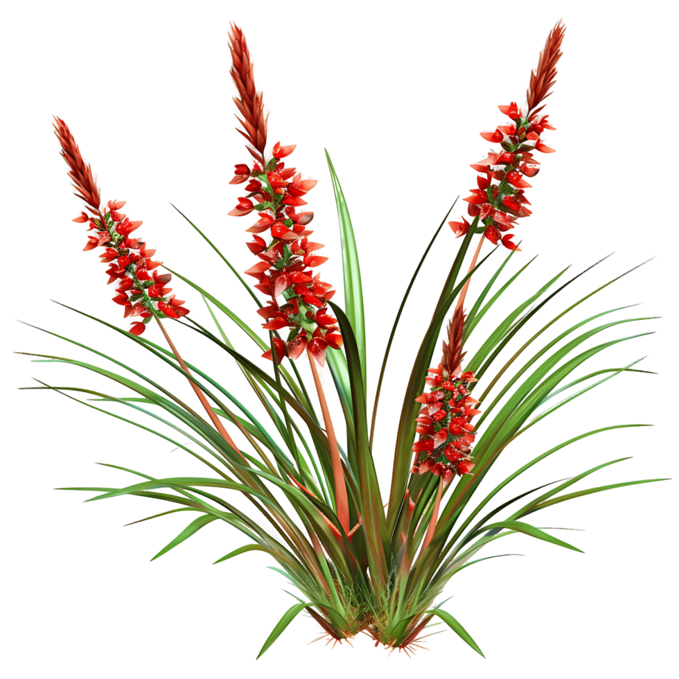 Isolated Hesperaloe Parviflora Bush on Transparent png