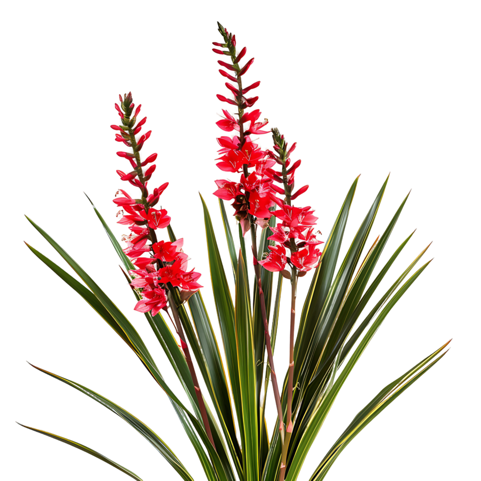 Hesperaloe Parviflora Bush Isolated on Transparent png