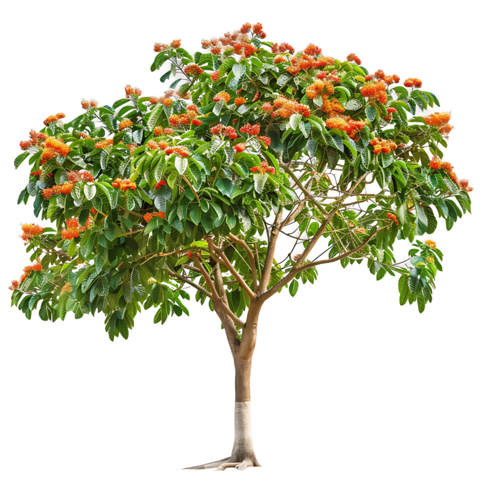 Saraca Asoca Tree Isolated on Transparent Background png
