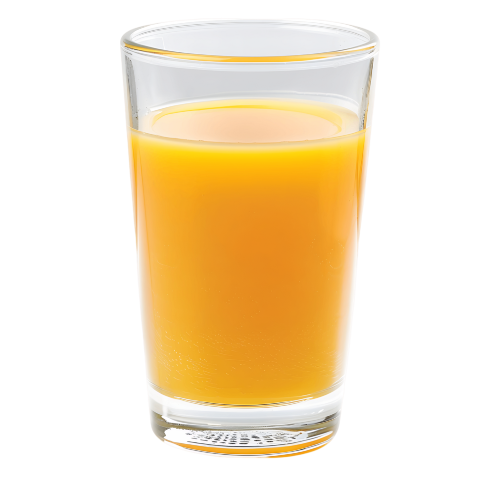 Glass of Orange Juice on Transparent Background Cutout png
