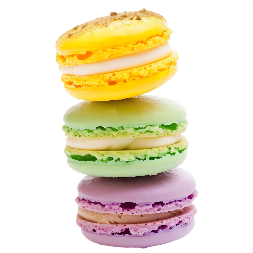 Assorted Macaroons on Transparent Background png
