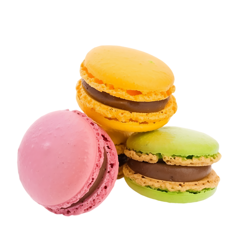 Assorted Macaroons Isolated on Transparent Background png