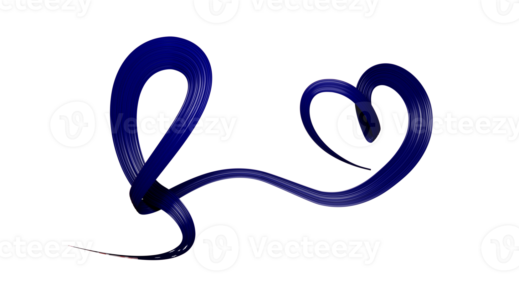 Love Australia symbol. Heart flag Ribbon icon. 3d illustration png