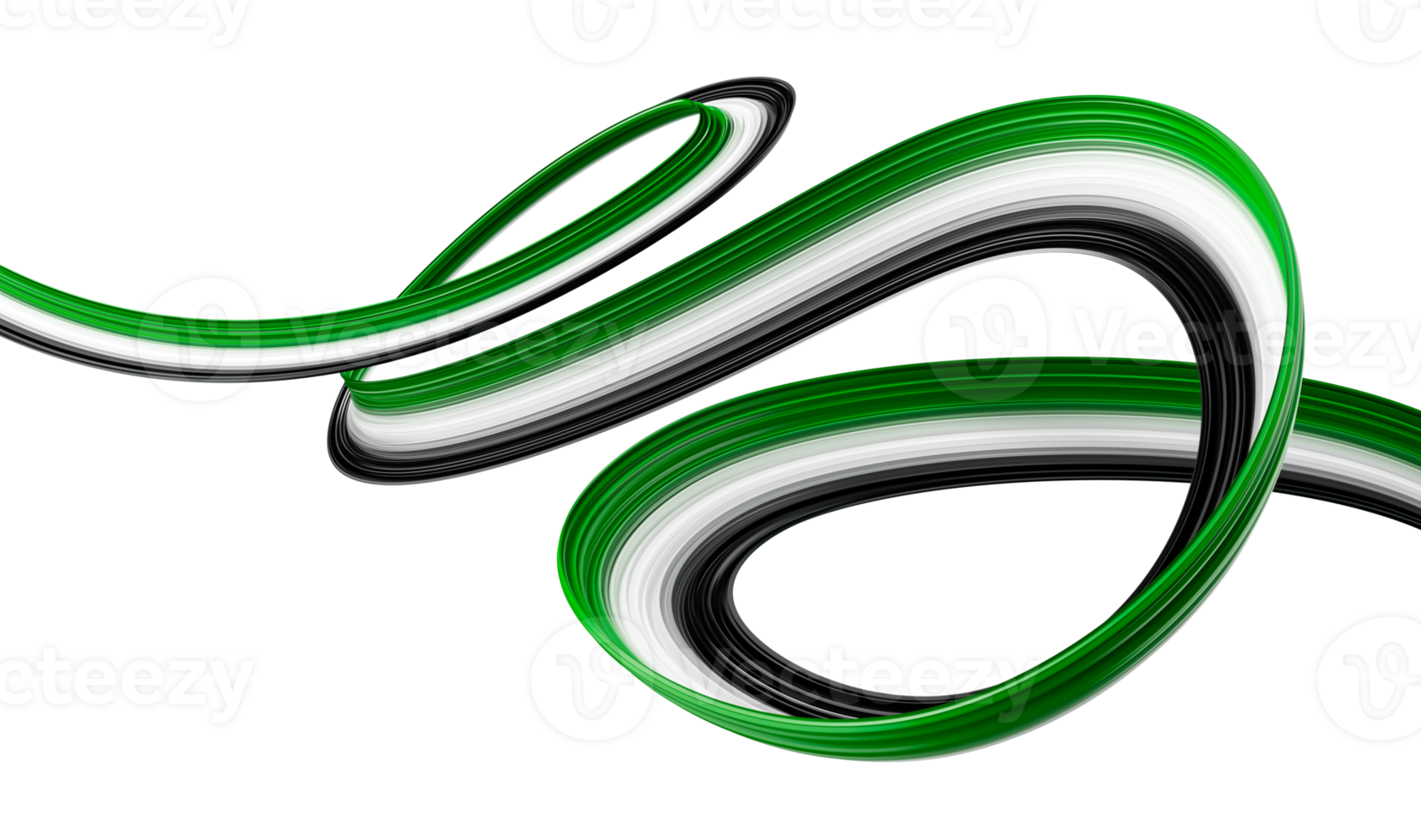 Abstract spiral of Palestine Flag Colors, 3d brush Stroke 3d illustration png