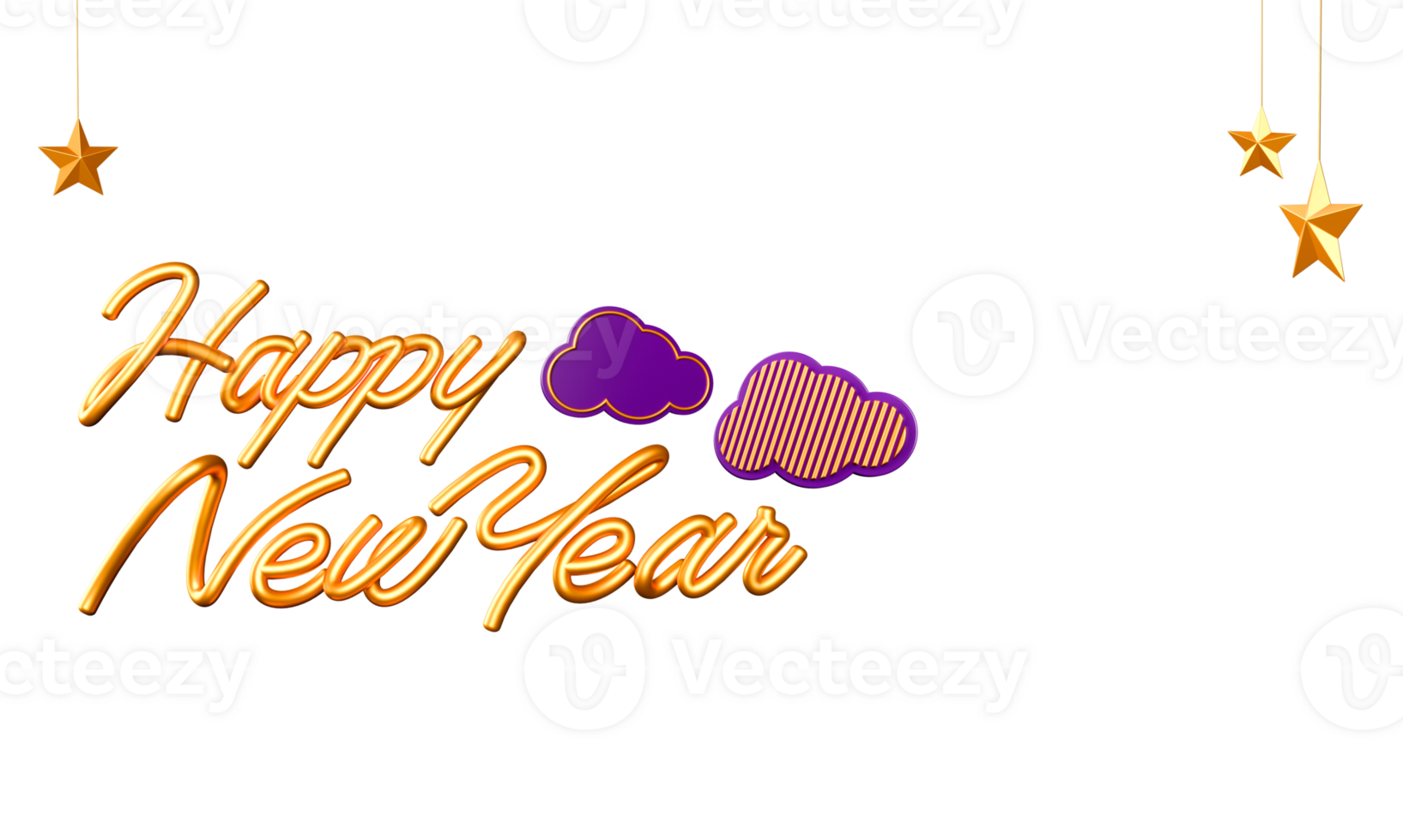 Happy New Year 2022 greeting card 3d illustration png