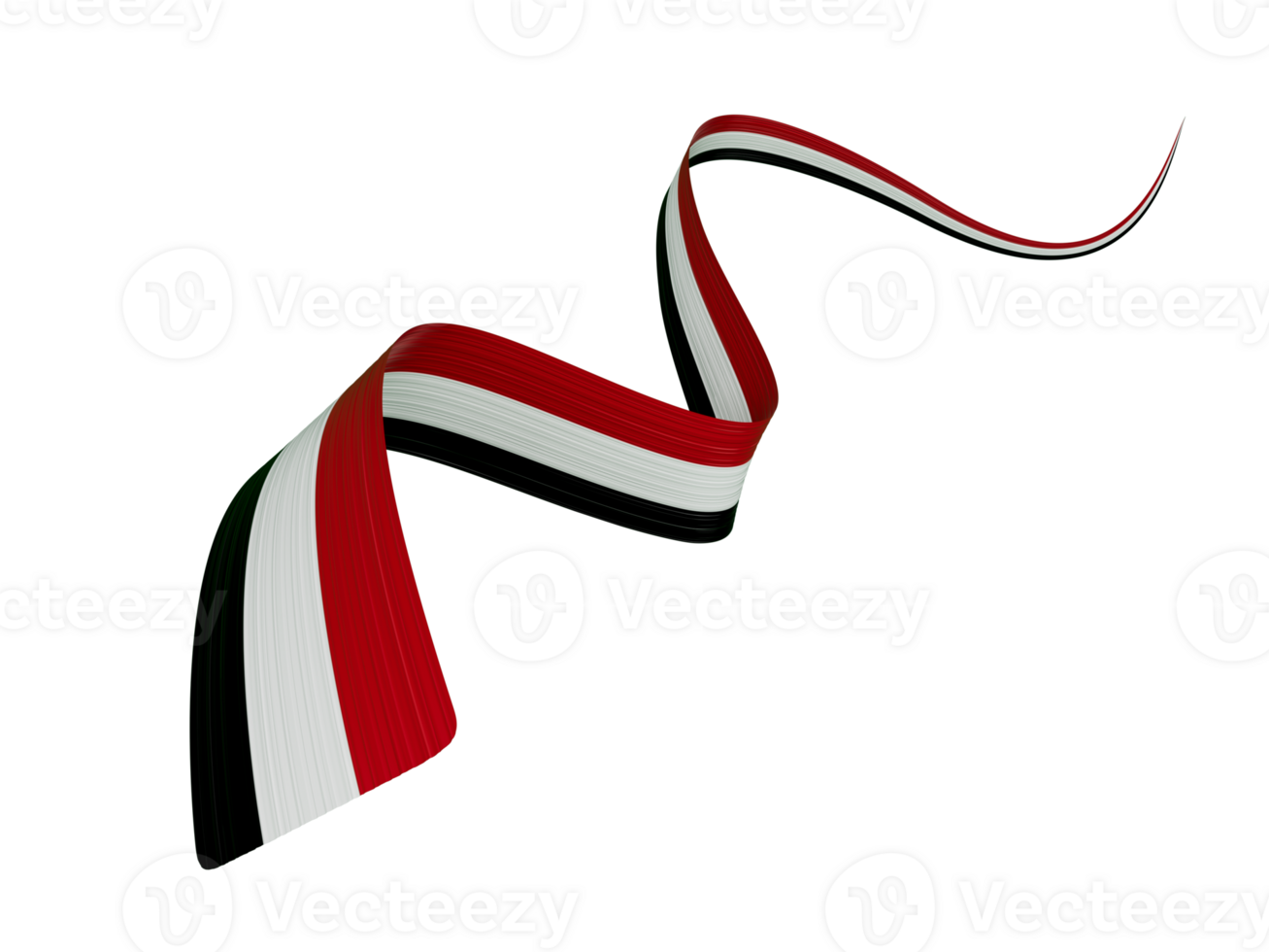 3d Flag of Syria Country, 3d Wavy Ribbon flag of Syria , 3d illustration png