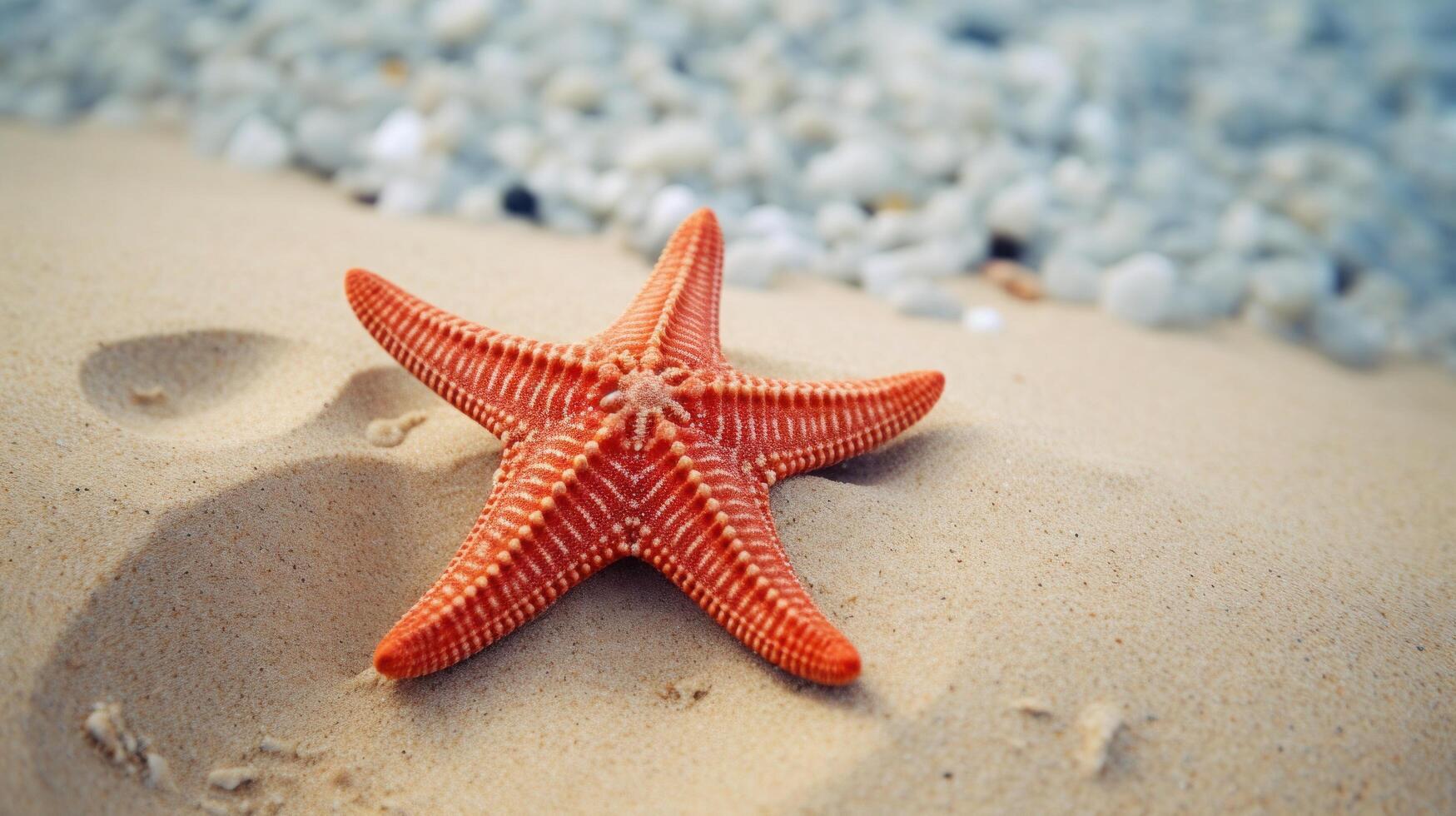 Starfish on the summer beach in sea water. Underwater ocean background, Starfish on a sandy tropical beach, Starfish on a Caribbean beach in summer make for a nice vacation photo
