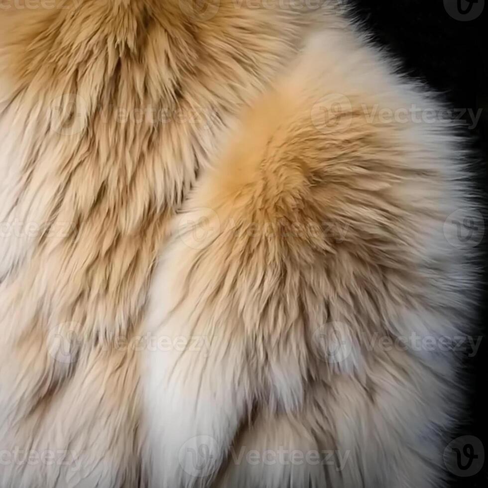 Top view of cream color fur texture photo