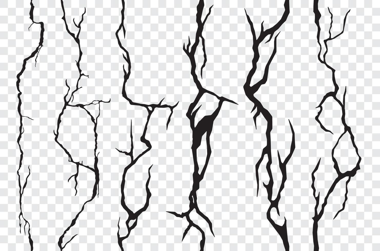 Seamless cracks in the wall, plaster or ground vector