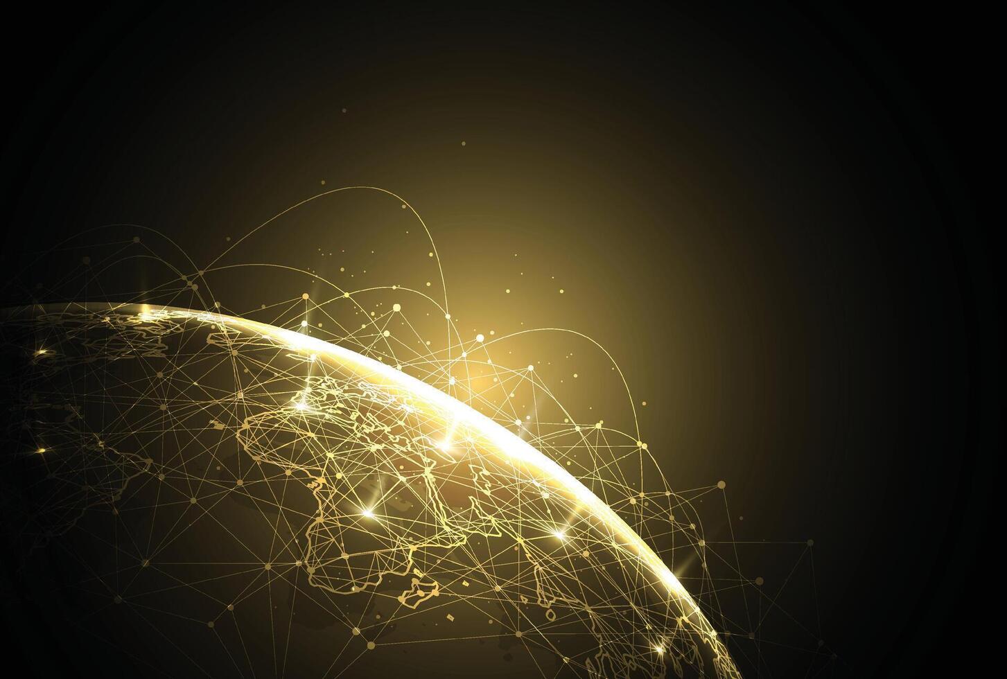 Global network connection. World map point and line composition concept of global business vector