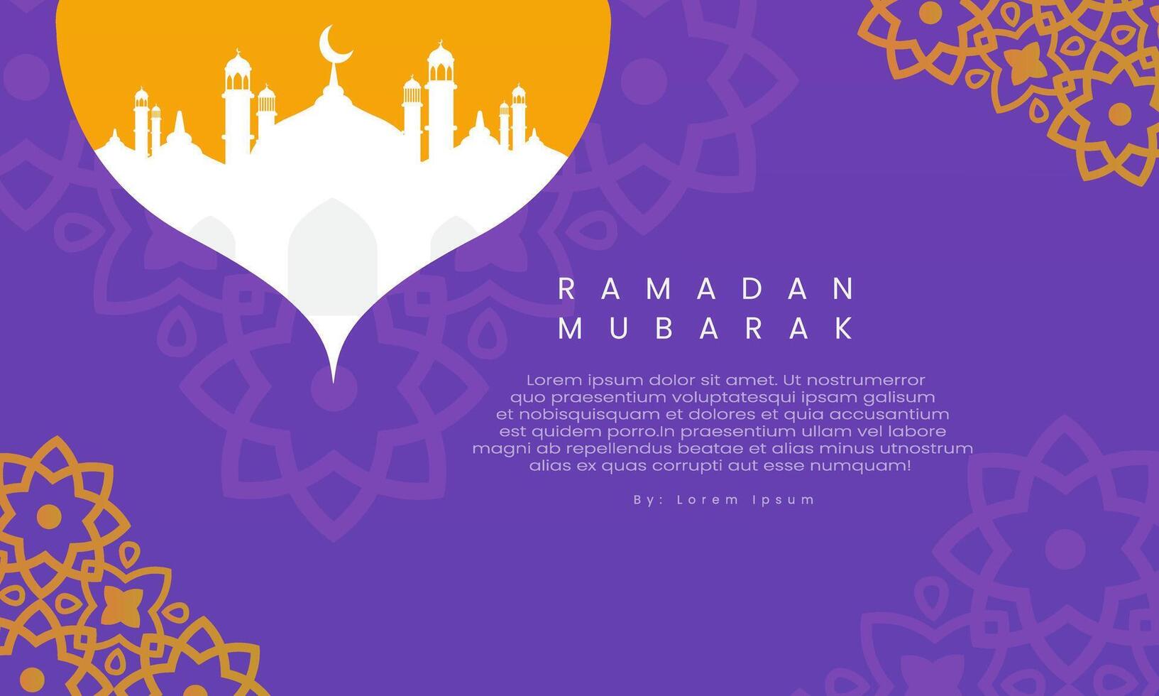 Template Flat Design Ramadan Banner Collection Concept vector