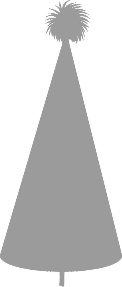 silhouette of birthday hat black color only vector