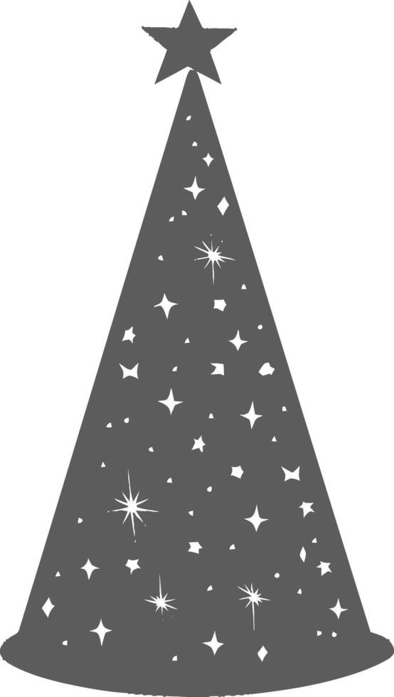 silhouette of birthday hat black color only vector