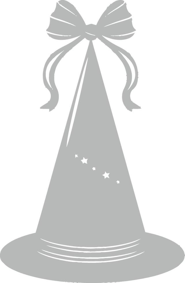 silhouette of birthday hat black color only vector