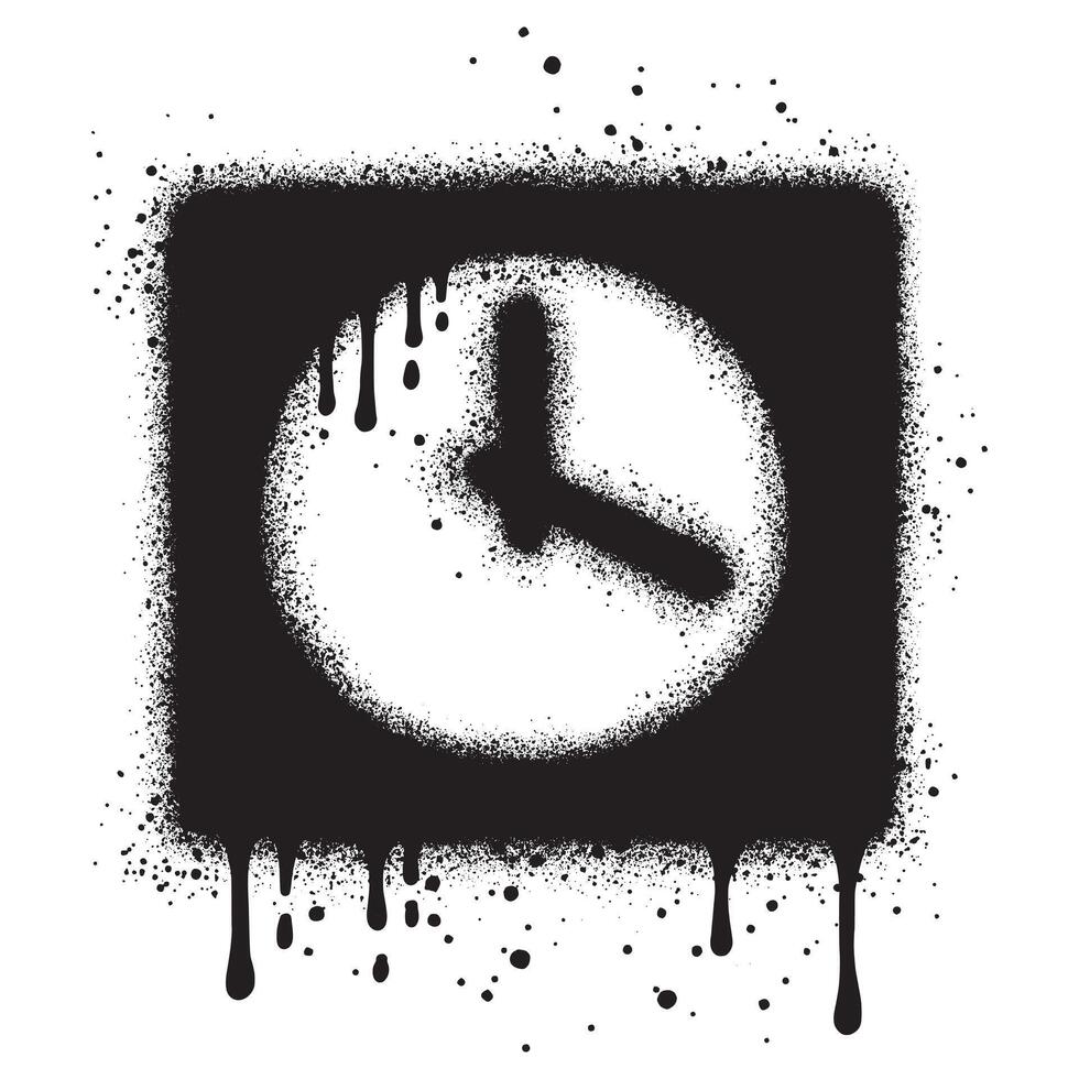 Spray Painted Graffiti O'clock isolated with a white background. design street art. EPS 10. vector