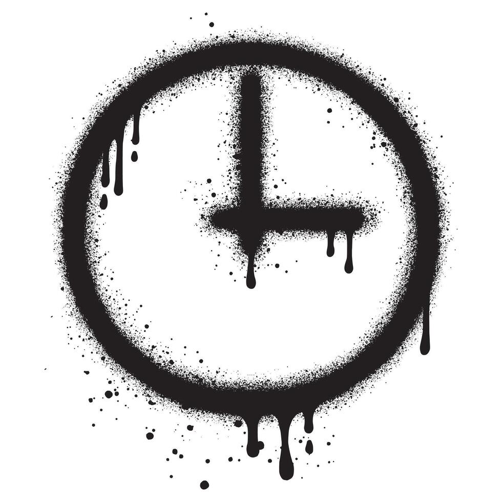 Spray Painted Graffiti O'clock isolated with a white background. design street art. EPS 10. vector