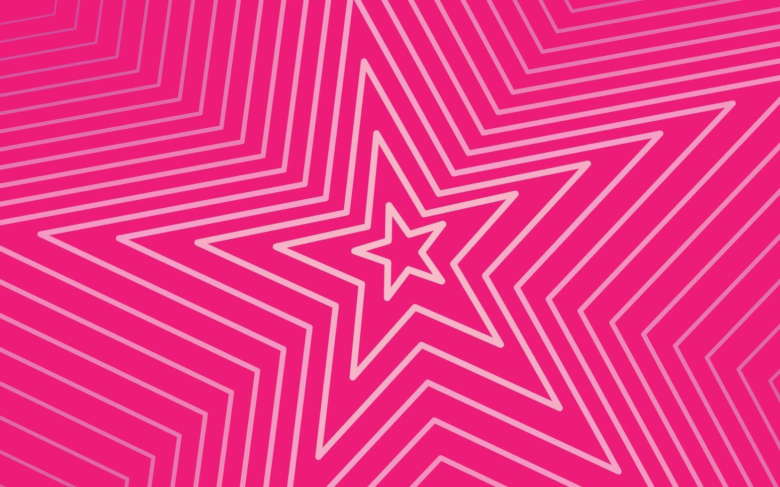 Pink background with a star lines stack geometry vector