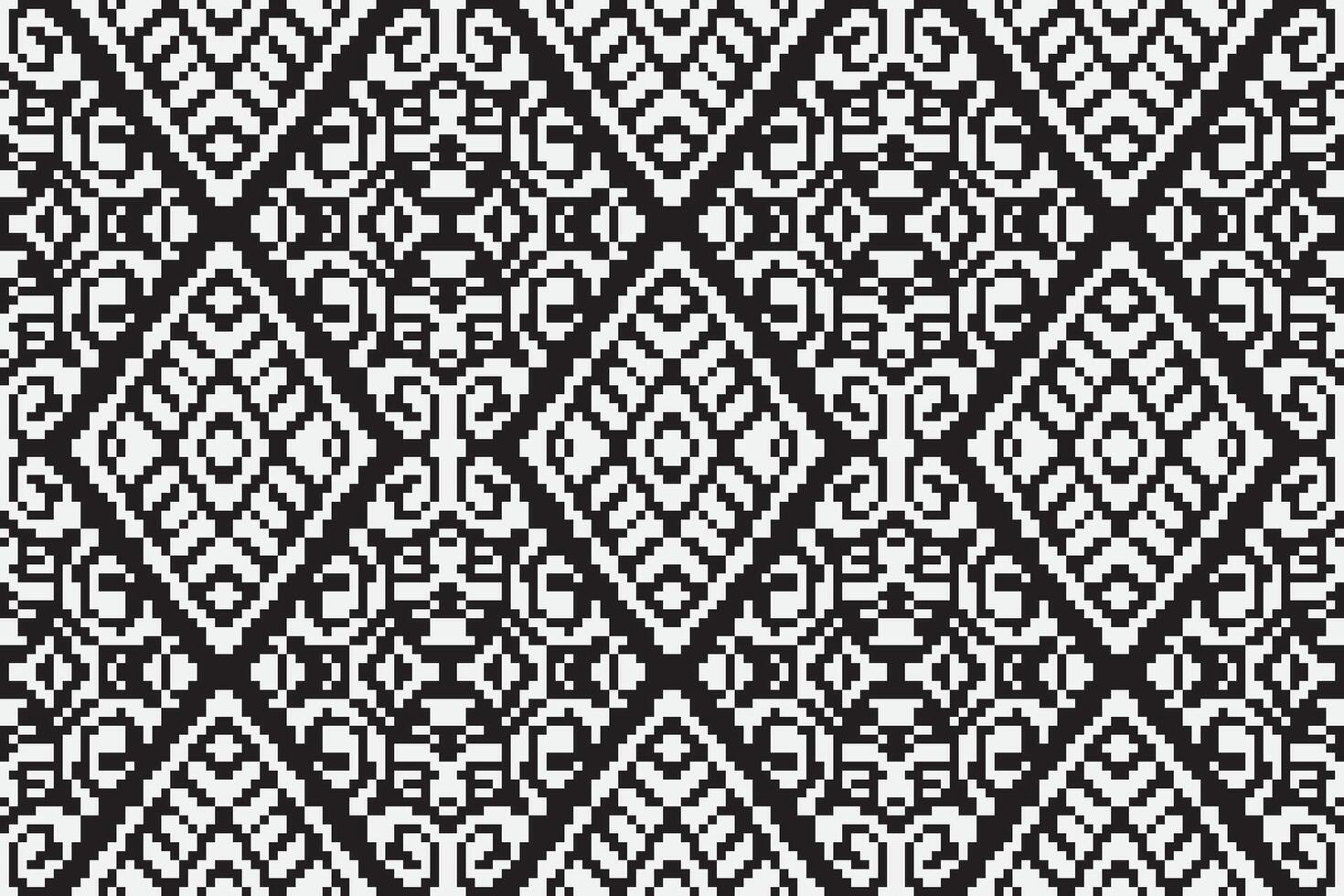 Silk fabric Patola sari Pattern Seamless Native American, Motif embroidery, Pixel Ikat embroidery Design for Print vyshyvanka placemat quilt sarong sarong beach kurtis Indian motifs vector