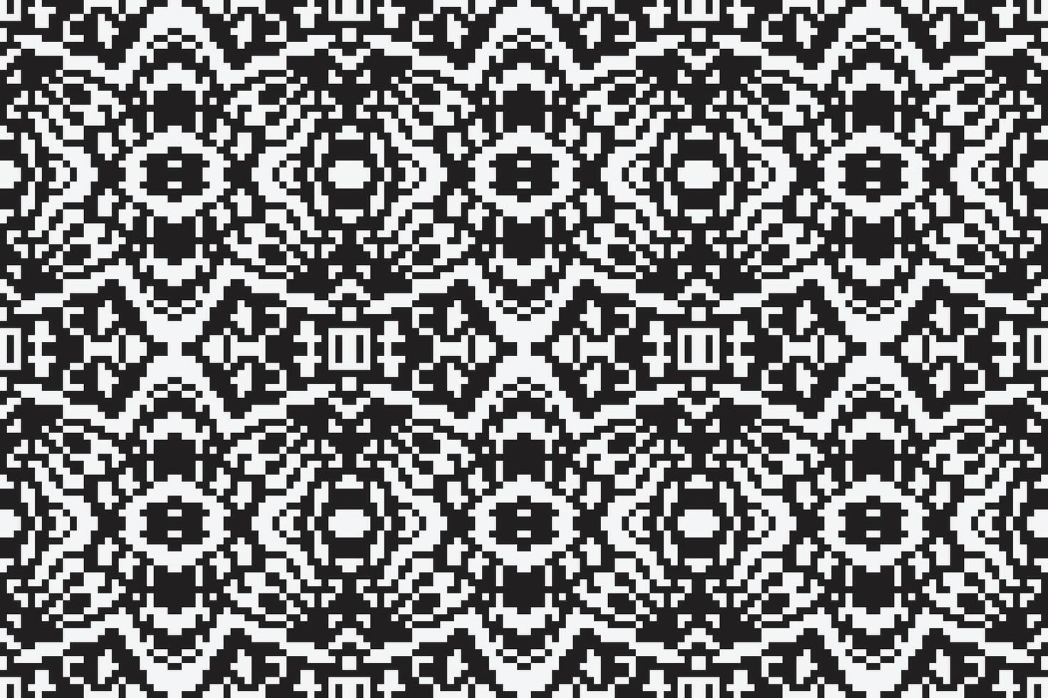 Motif folklore pattern Seamless Native American, Motif embroidery, Pixel Ikat embroidery Design for Print tapestry floral kimono repeat pattern lacing spanish motif vector