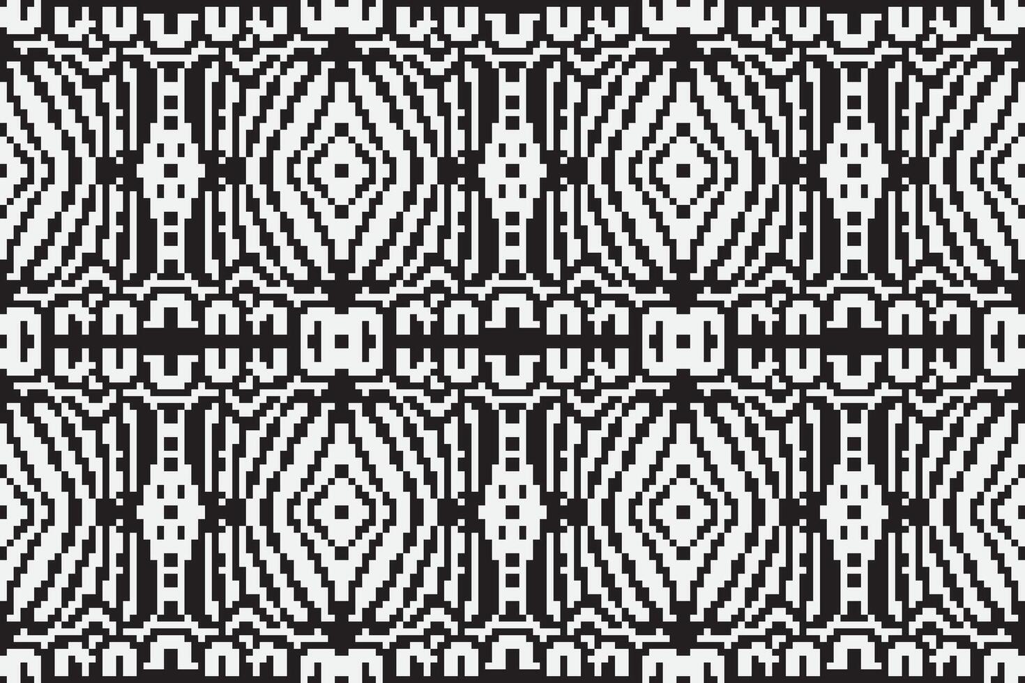 Nordic pattern Seamless Mughal architecture Motif embroidery, Pixel Ikat embroidery Design for Print tie dyeing pillowcase sambal puri kurti mughal architecture vector