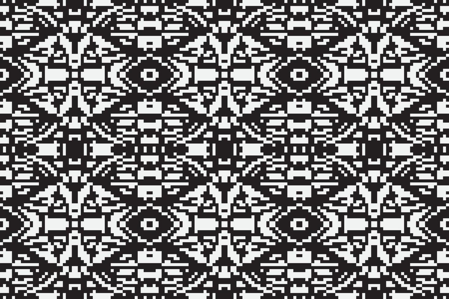 Nordic pattern Seamless Australian aboriginal pattern Motif embroidery, Pixel Ikat embroidery Design for Print tapestry floral kimono repeat pattern lacing spanish motif vector