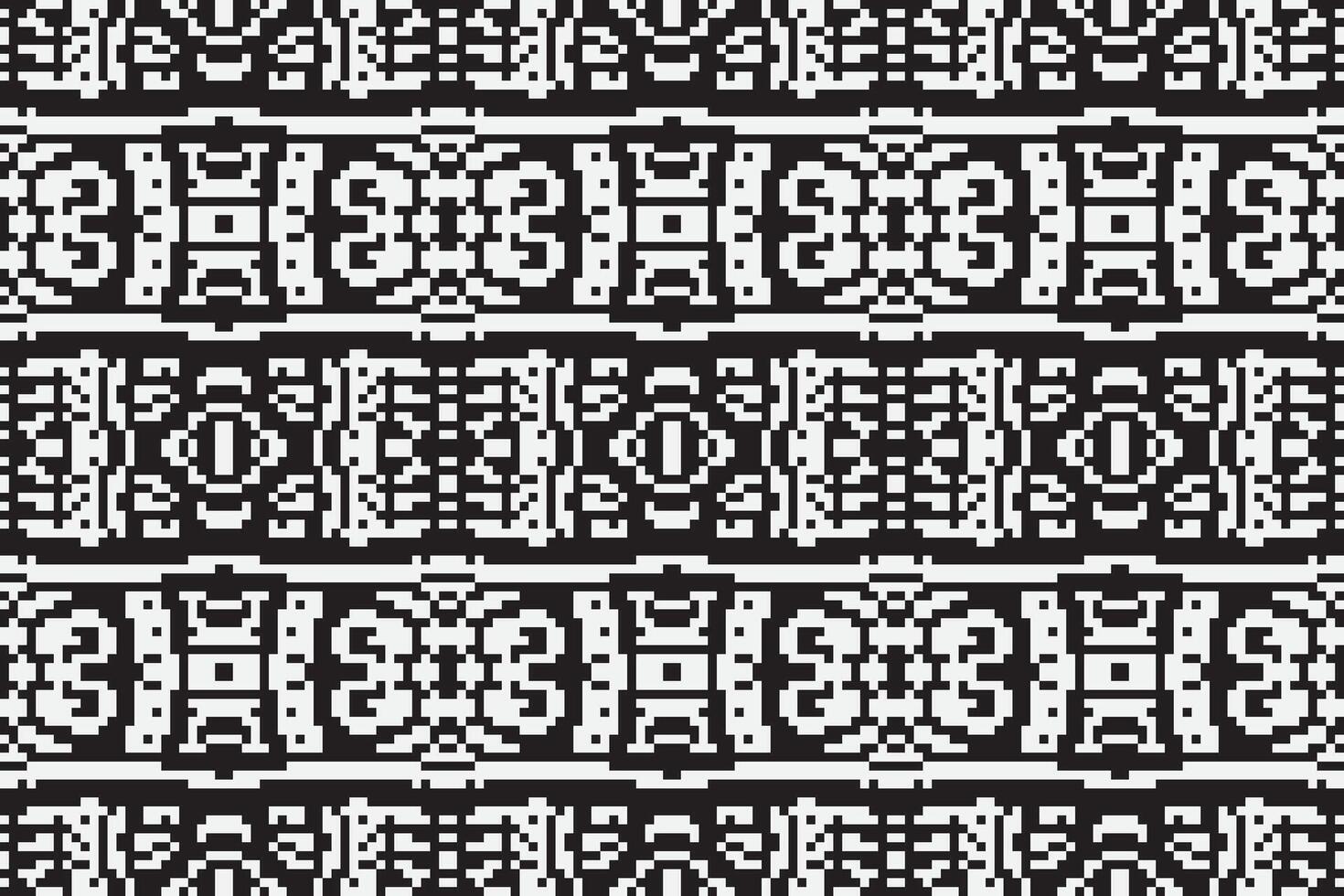 Silk fabric Patola sari Pattern Seamless Native American, Motif embroidery, Pixel Ikat embroidery Design for Print tie dyeing pillowcase sambal puri kurti mughal architecture vector