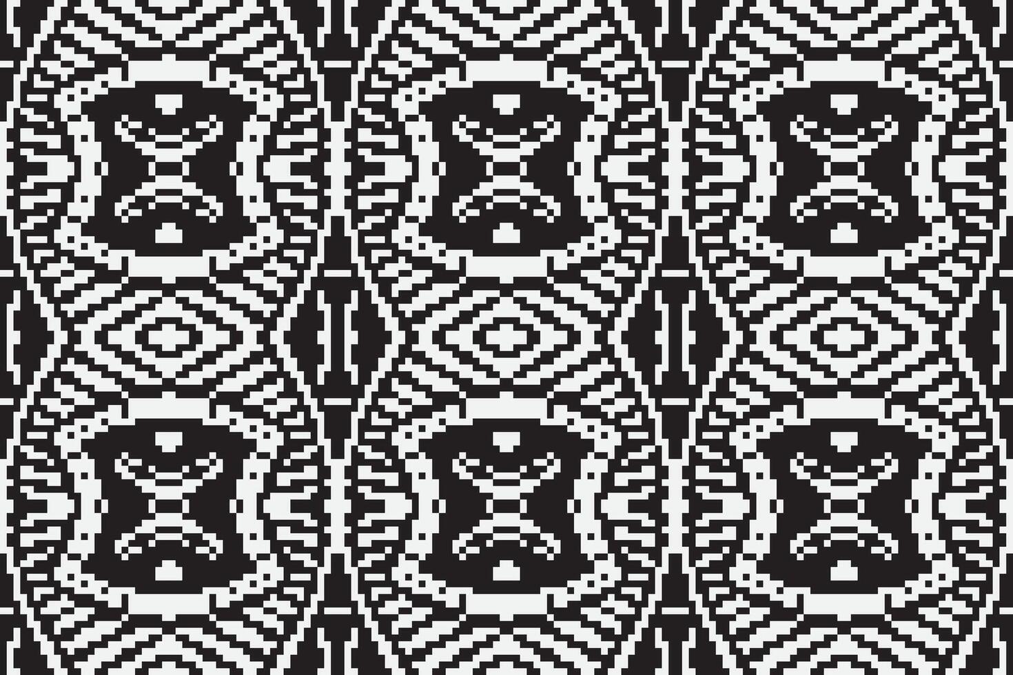 Motif folklore pattern Seamless Scandinavian pattern Motif embroidery, Pixel Ikat embroidery Design for Print indigenous art aboriginal art pattern floral kurti mughal border vector