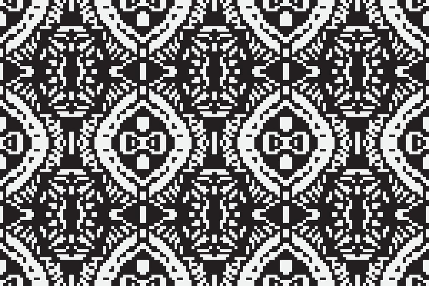 Silk fabric Patola sari Pattern Seamless Australian aboriginal pattern Motif embroidery, Pixel Ikat embroidery Design for Print tapestry floral kimono repeat pattern lacing spanish motif vector