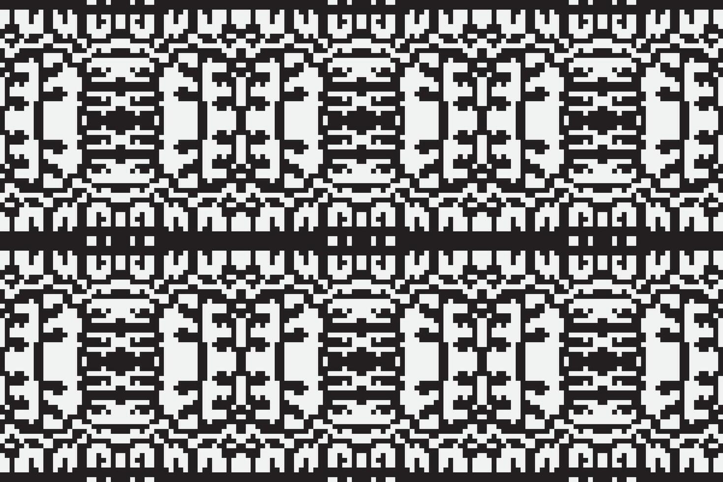 Nordic pattern Seamless Mughal architecture Motif embroidery, Pixel Ikat embroidery Design for Print kurta pattern mughal motifs tapestry pattern floral repeat vector