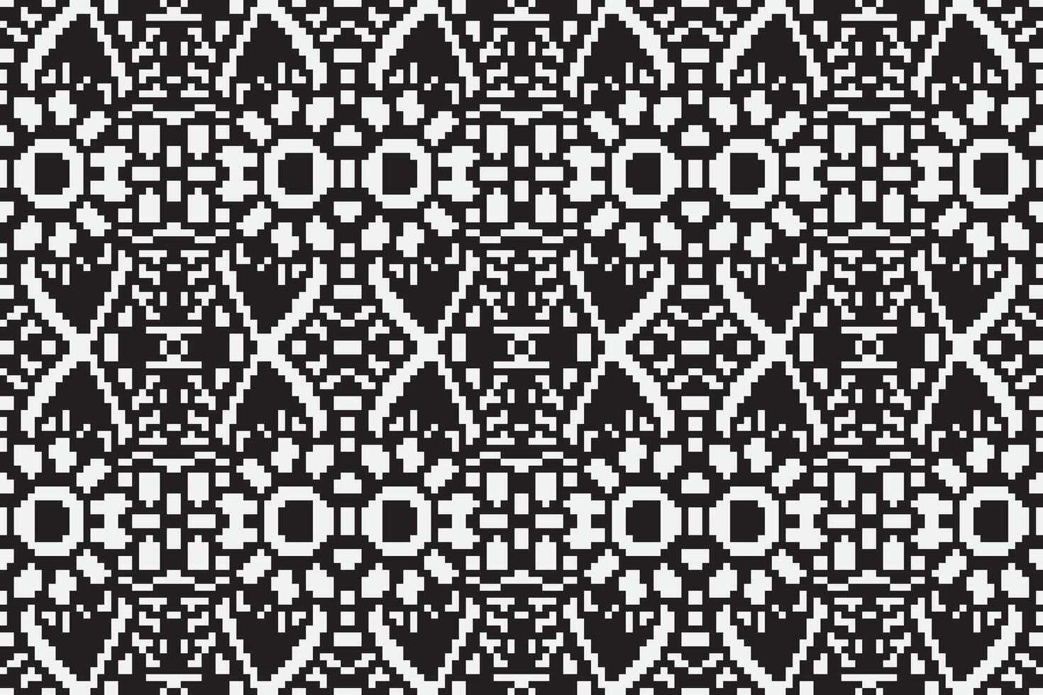 Nordic pattern Seamless Bandana print silk Motif embroidery, Pixel Ikat embroidery Design for Print kurta pattern mughal motifs tapestry pattern floral repeat vector