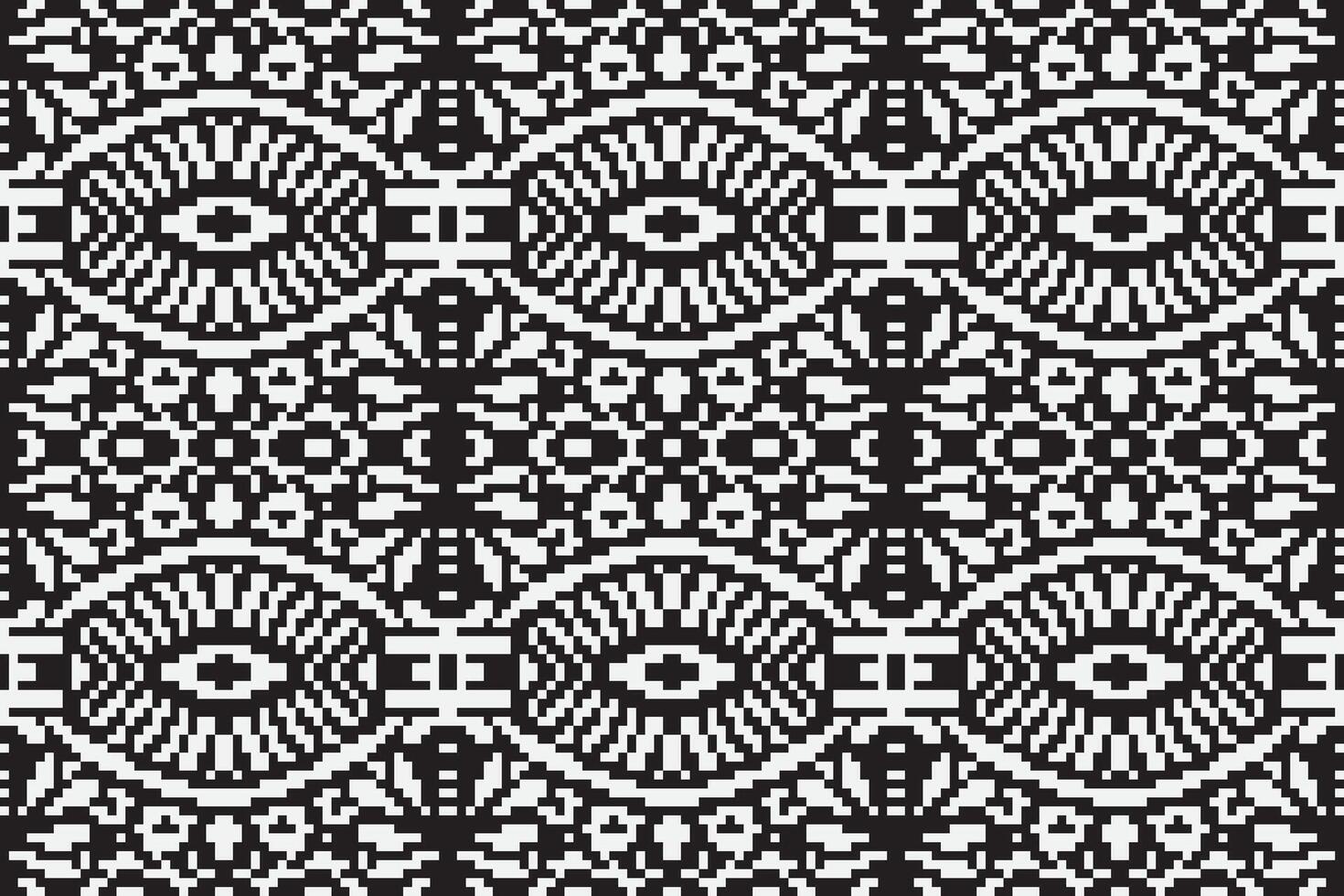 Silk fabric Patola sari Pattern Seamless Bandana print silk Motif embroidery, Pixel Ikat embroidery Design for Print tapestry floral kimono repeat pattern lacing spanish motif vector