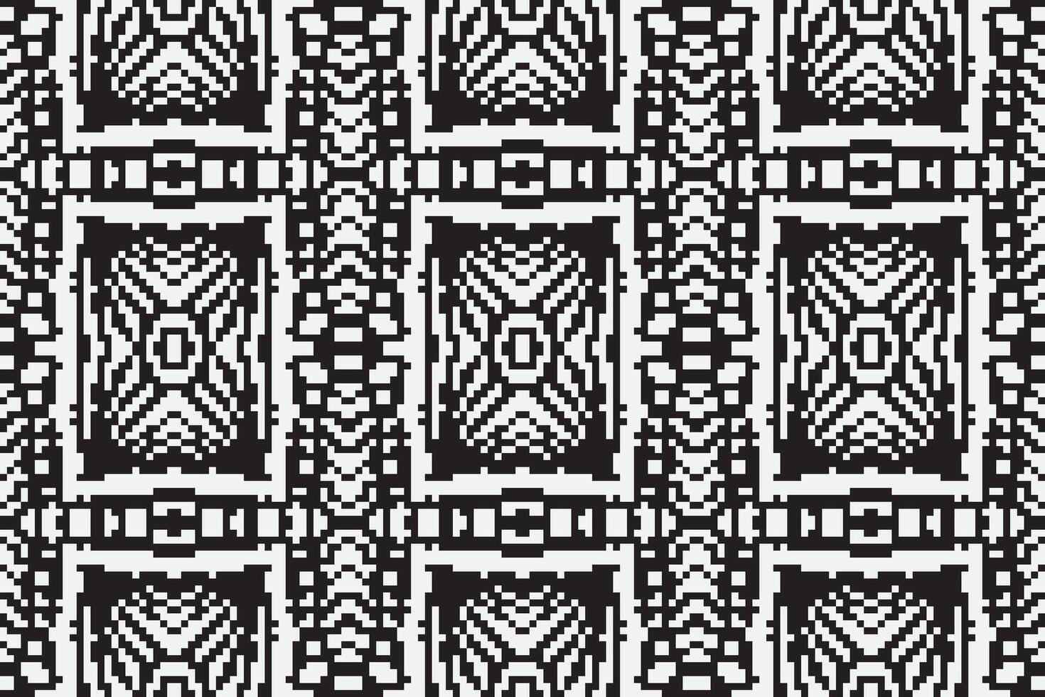 Nordic pattern Seamless Scandinavian pattern Motif embroidery, Pixel Ikat embroidery Design for Print vyshyvanka placemat quilt sarong sarong beach kurtis Indian motifs vector