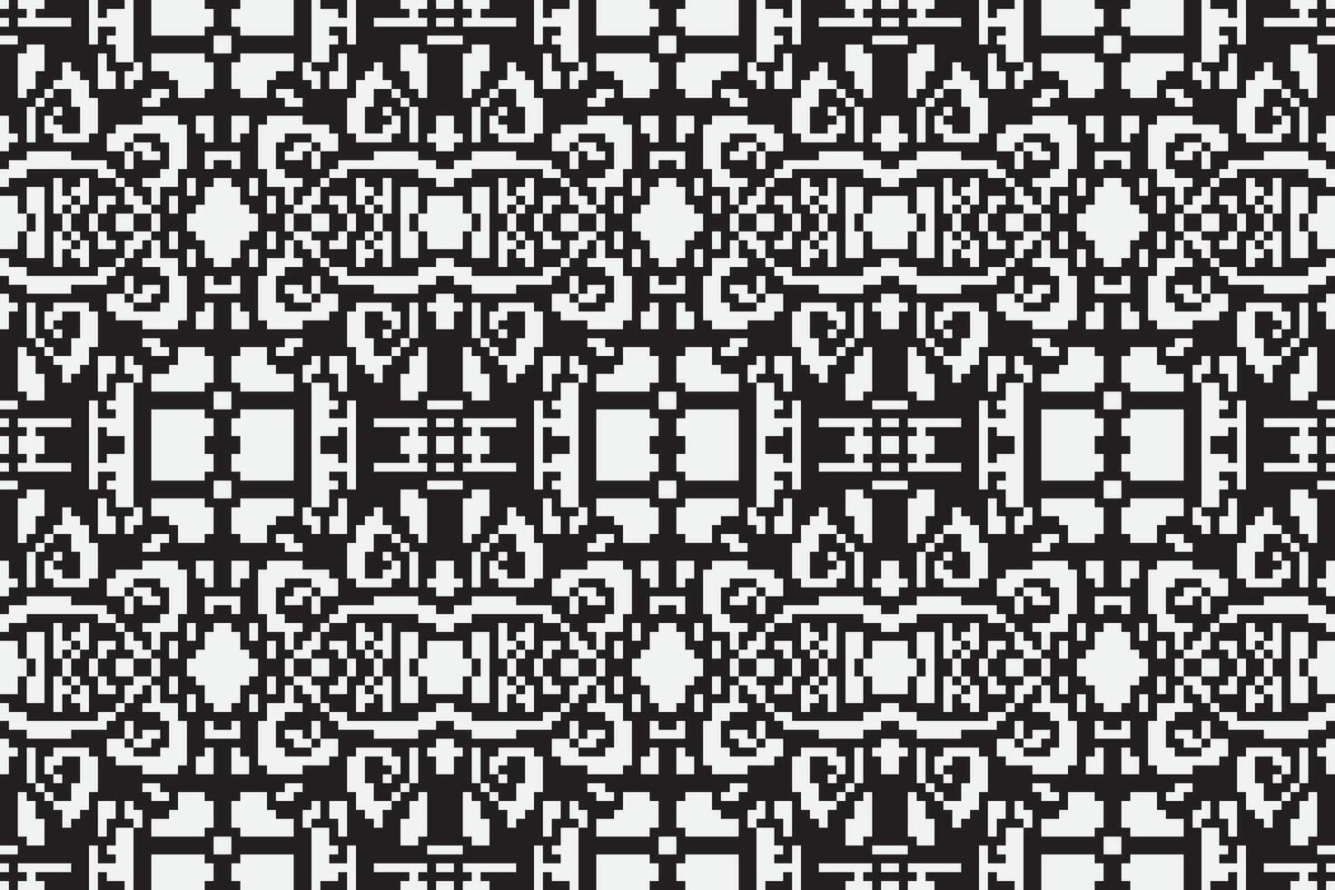 Navajo pattern Seamless Mughal architecture Motif embroidery, Pixel Ikat embroidery Design for Print vyshyvanka placemat quilt sarong sarong beach kurtis Indian motifs vector