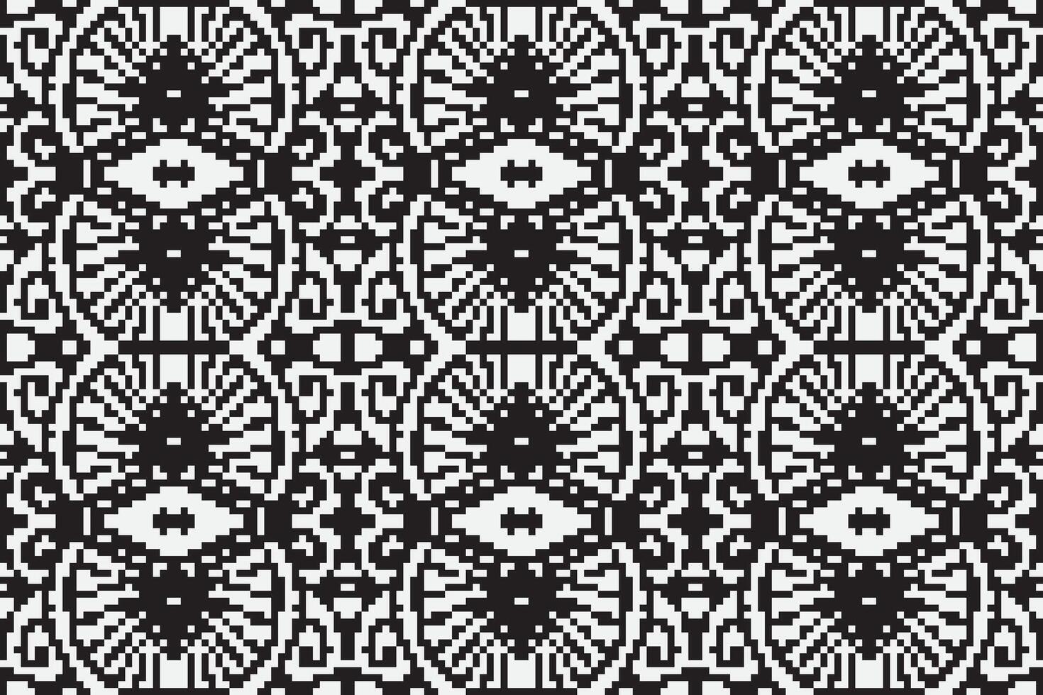 Patchwork pattern Seamless Native American, Motif embroidery, Pixel Ikat embroidery Design for Print vyshyvanka placemat quilt sarong sarong beach kurtis Indian motifs vector