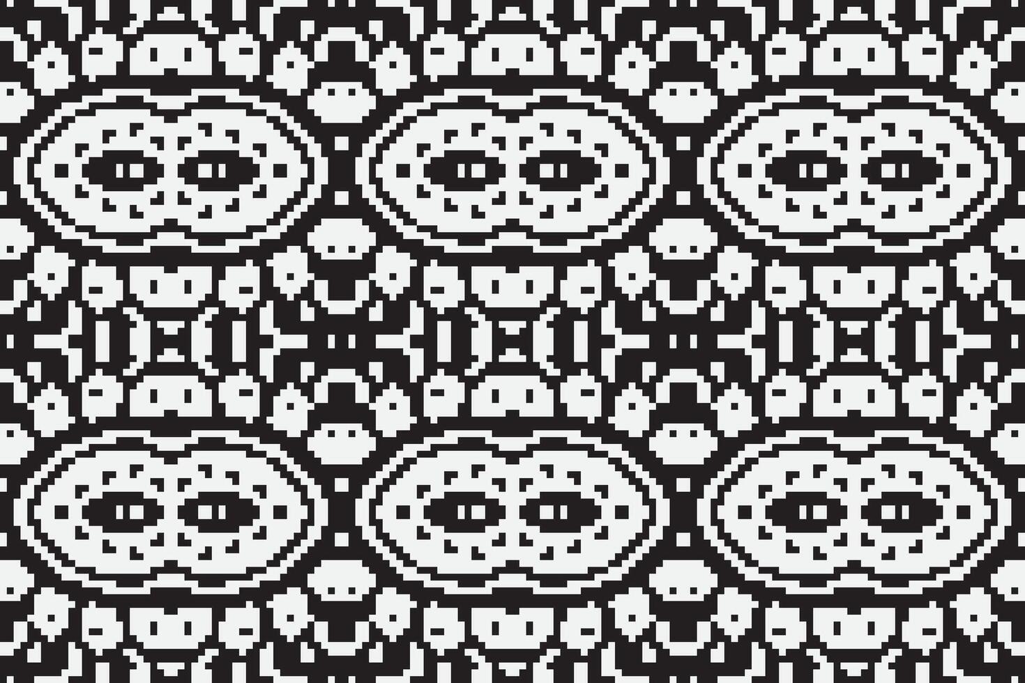 Navajo pattern Seamless Mughal architecture Motif embroidery, Pixel Ikat embroidery Design for Print tie dyeing pillowcase sambal puri kurti mughal architecture vector