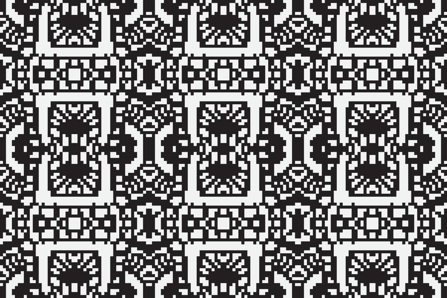 Motif folklore pattern Seamless Scandinavian pattern Motif embroidery, Pixel Ikat embroidery Design for Print tapestry floral kimono repeat pattern lacing spanish motif vector