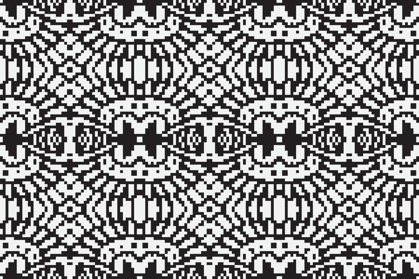 Motif folklore pattern Seamless Mughal architecture Motif embroidery, Pixel Ikat embroidery Design for Print scandinavian pattern saree ethnic nativity gypsy pattern vector