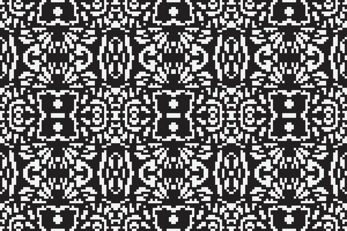 Patchwork pattern Seamless Bandana print silk Motif embroidery, Pixel Ikat embroidery Design for Print tie dyeing pillowcase sambal puri kurti mughal architecture vector