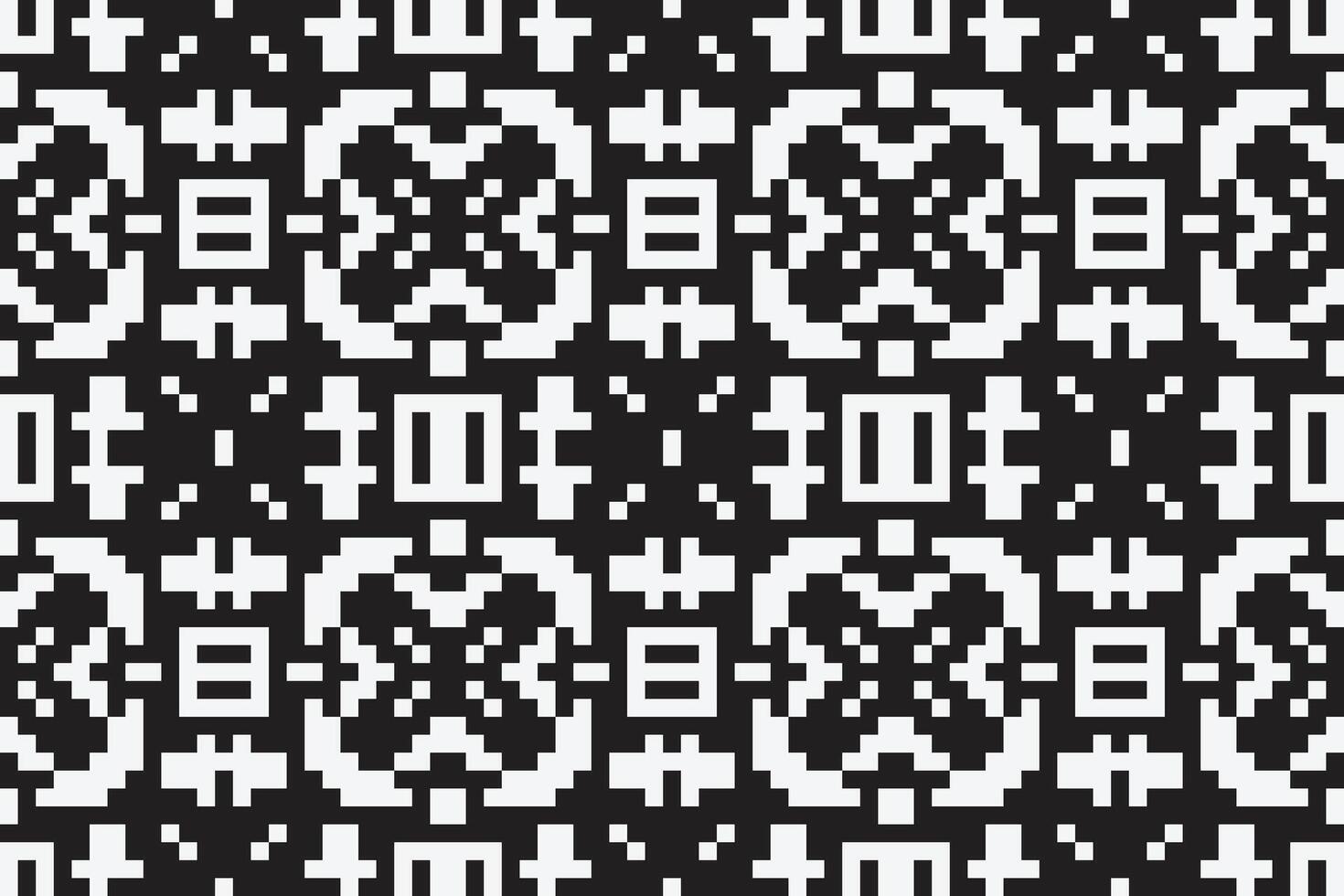 Motif folklore pattern Seamless Native American, Motif embroidery, Pixel Ikat embroidery Design for Print tapestry floral kimono repeat pattern lacing spanish motif vector