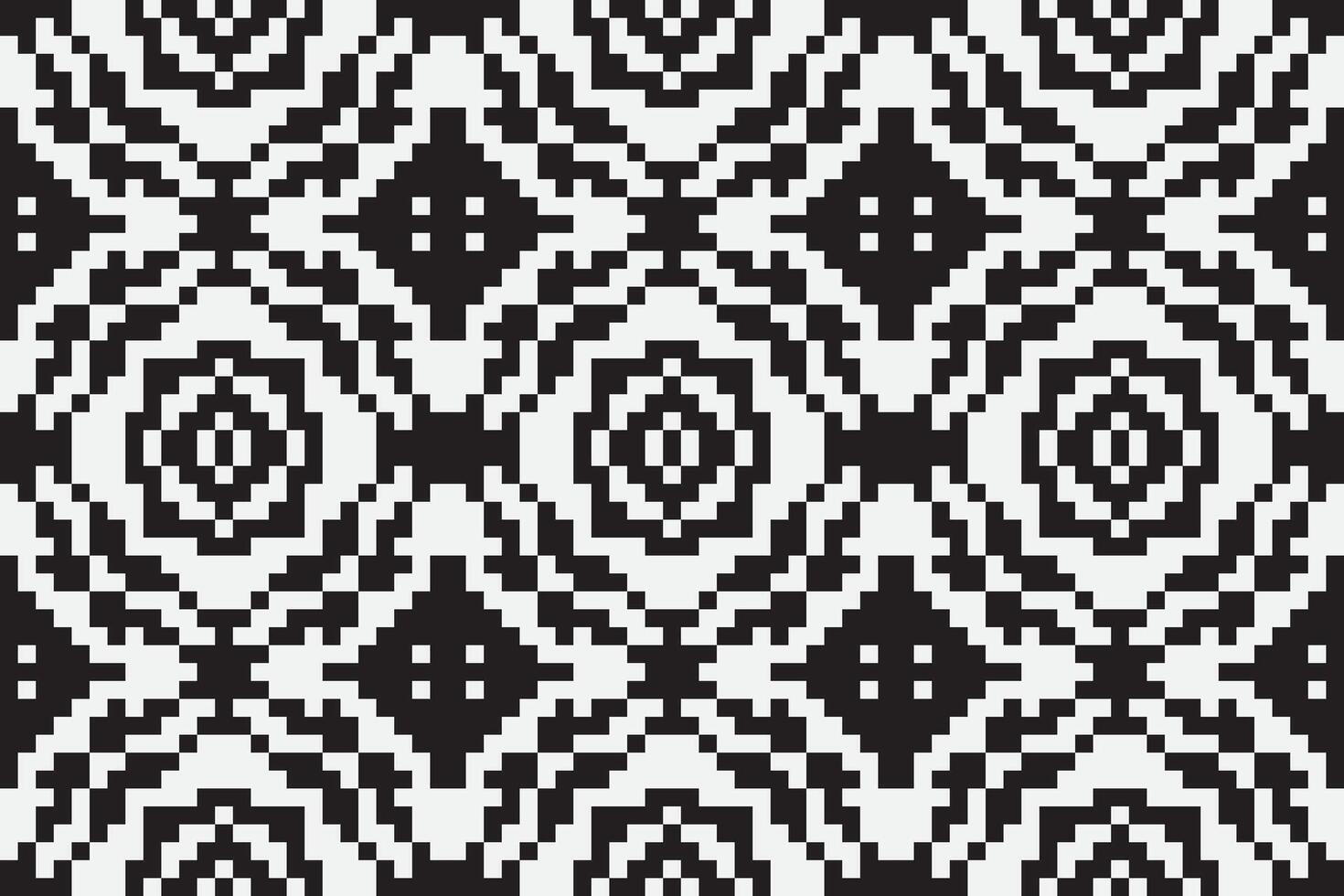 Motif folklore pattern Seamless Scandinavian pattern Motif embroidery, Pixel Ikat embroidery Design for Print vyshyvanka placemat quilt sarong sarong beach kurtis Indian motifs vector