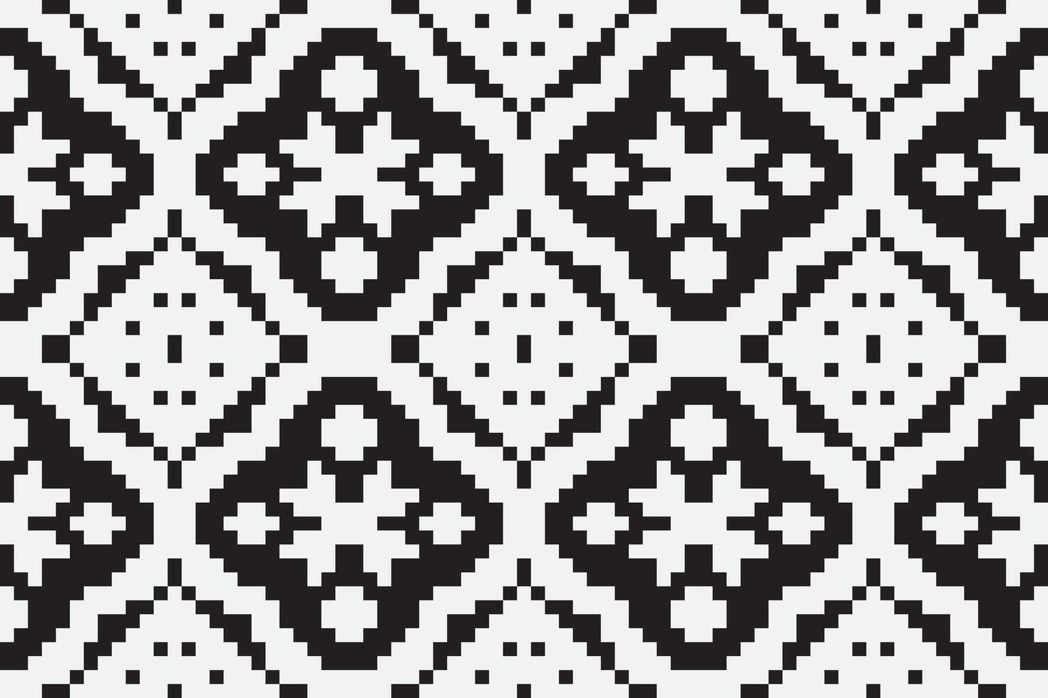 Motif folklore pattern Seamless Bandana print silk Motif embroidery, Pixel Ikat embroidery Design for Print tapestry floral kimono repeat pattern lacing spanish motif vector