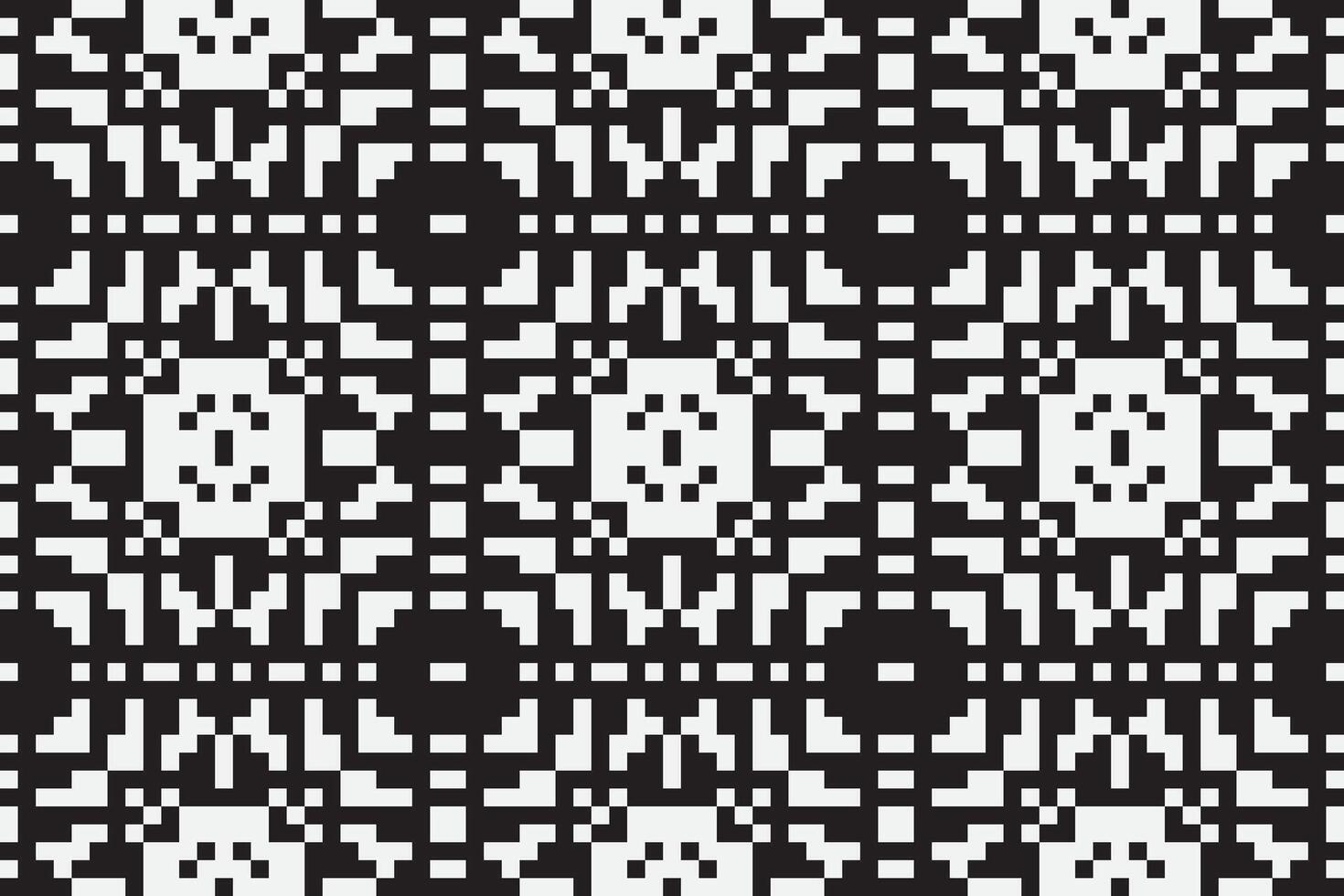 Silk fabric Patola sari Pattern Seamless Native American, Motif embroidery, Pixel Ikat embroidery Design for Print tie dyeing pillowcase sambal puri kurti mughal architecture vector