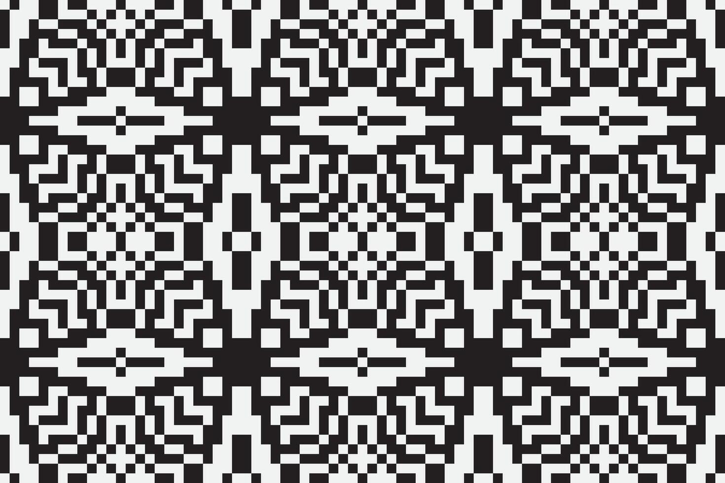 Motif folklore pattern Seamless Scandinavian pattern Motif embroidery, Pixel Ikat embroidery Design for Print tie dyeing pillowcase sambal puri kurti mughal architecture vector